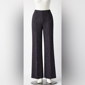 Alice + Olivia Brown Polka Dot Wide Leg Pants NWT Size 4